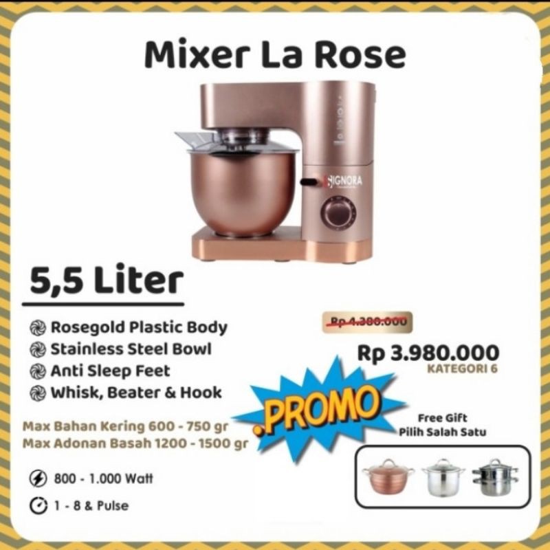 Jual Mixer La rose SIGNORA (Free bonus menarik) Shopee Indonesia