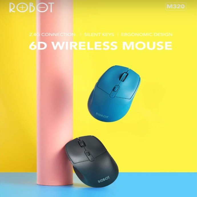 Jual Mouse Wireless Robot M320 WIRELESS MOUSE TIDAK BERRISIK / ROBOT ...