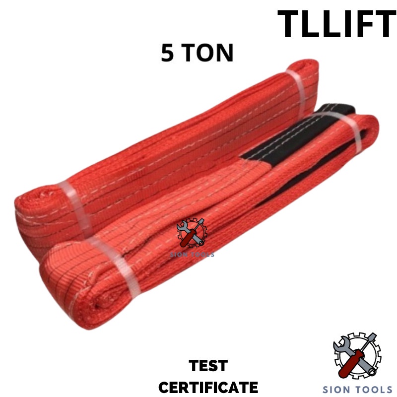 Jual TLLIFT WEBBING SLING BELT 5 TON X 4 METER TALI SABUK 5T X 4M