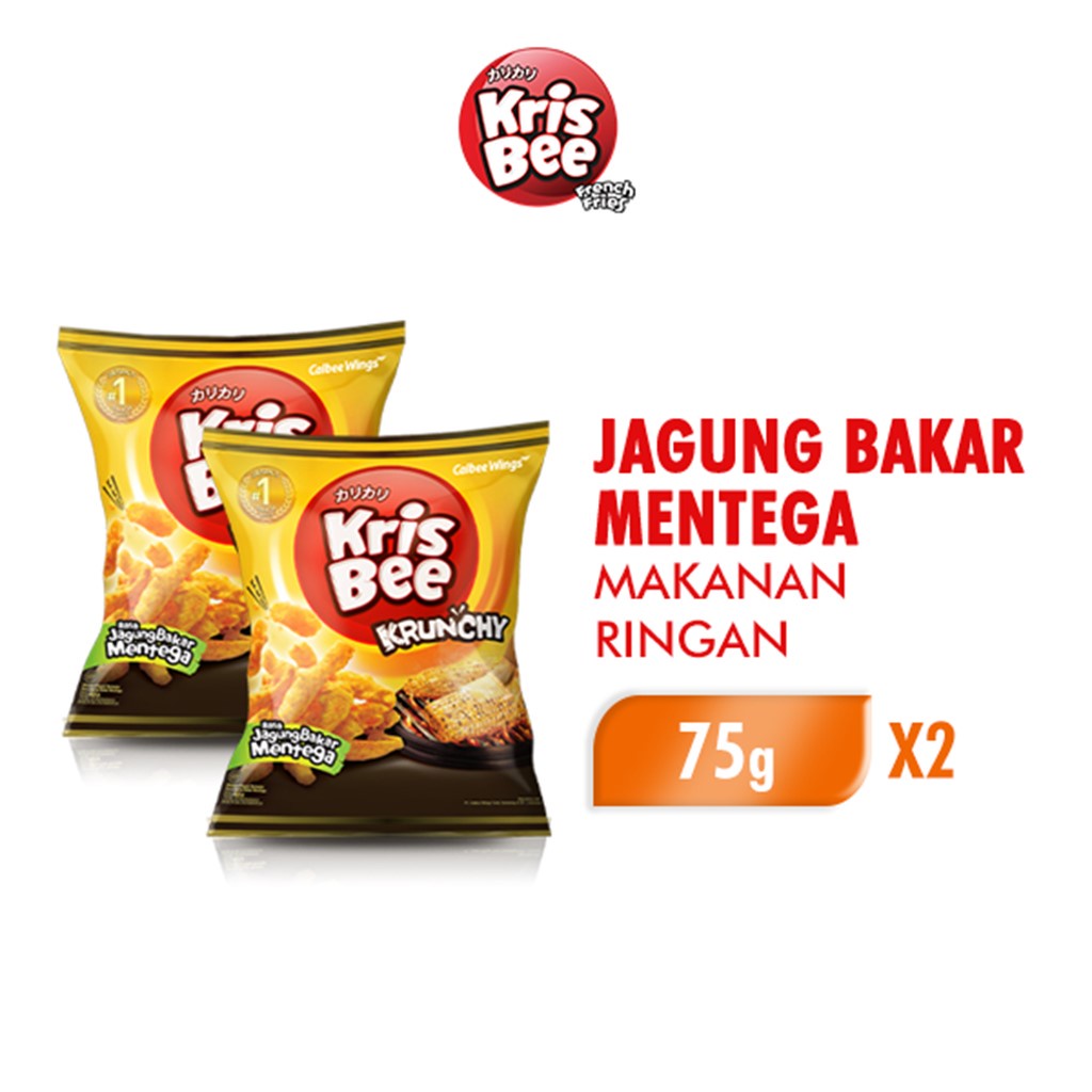 Jual Krisbee Krunchy Jagung Bakar Mentega 75 gr x2 | Shopee Indonesia