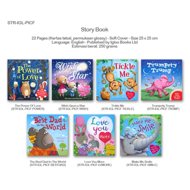 Jual BUKU CERITA BAHASA INGGRIS - STORY BOOK (BEST DAD, LOVE YOU, SMILE ...