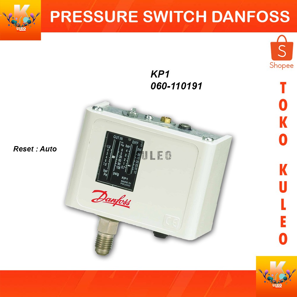 Jual Pressure Switch Danfoss KP1 Auto Danfoss Low Pressure Switch KP