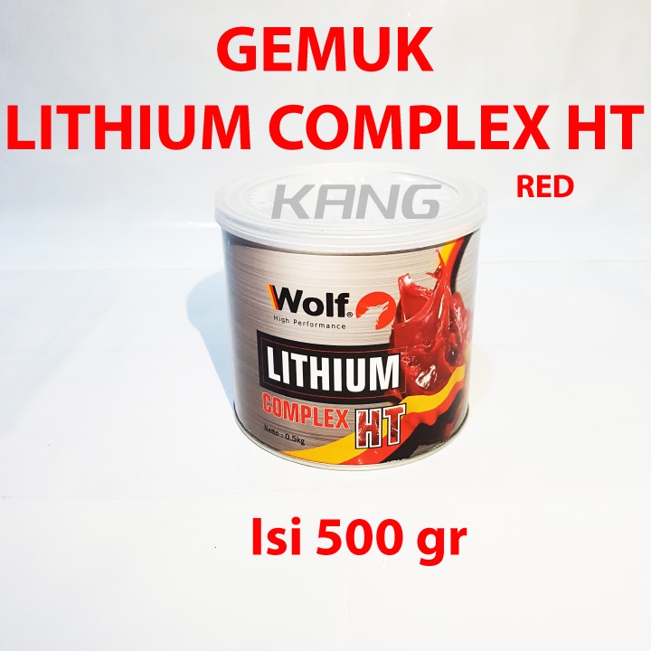 Jual Grease Gemuk HITEMP GREASE 500 gram WOLF Lithium Complex HT Red