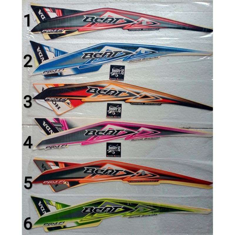 Jual STIKER STRIPING LIS BODY MOTOR HONDA BEAT FI TAHUN 2013-2014