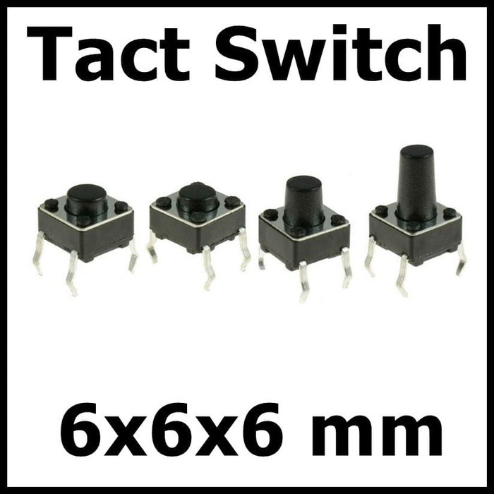 Jual Tact Switch 6x6x6 mm Saklar Micro Push Button 4 Pin Kaki | Shopee ...