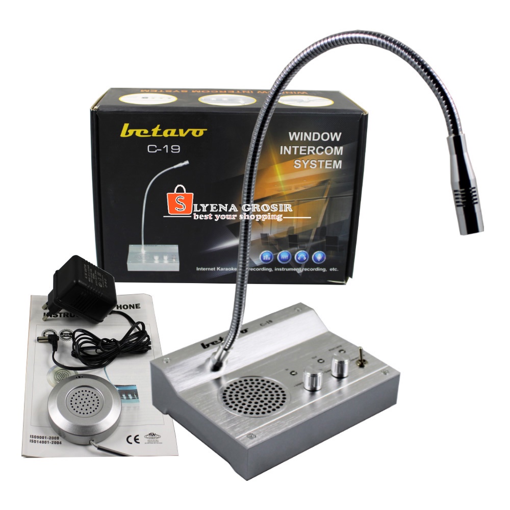 Jual Mic Meja Microphone Betavo C-19 Mic Loket 2 Arah Flexsible Window ...