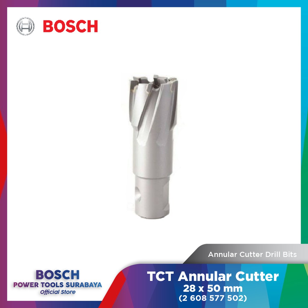 Jual Mata Bor Besi Bosch TCT Annular Cutter 28x50mm Mata Bor Magnetic ...