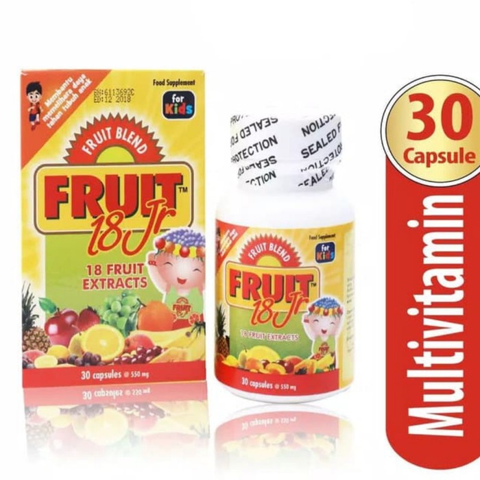 Jual Fruit 18 Jr 30 Kapsul Suplemen Anak 18 Macam Buah | Shopee Indonesia