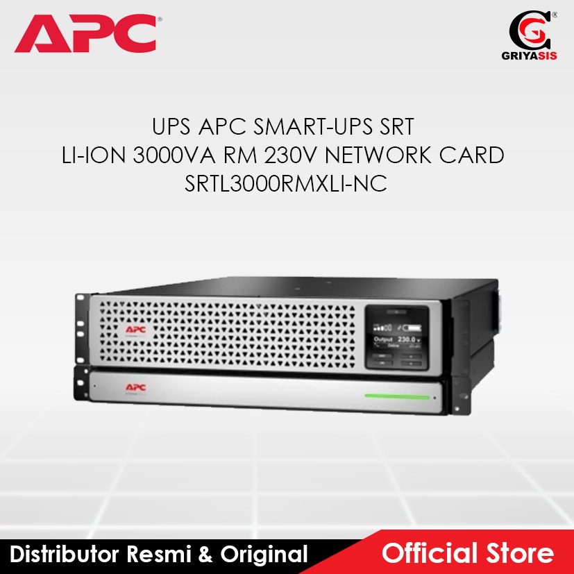 Jual UPS APC SMART-UPS SRT LI-ION 3000VA RM 230V SRTL3000RMXLI-NC ...