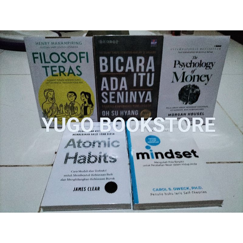 Jual Paket 5 Buku Filosofi Teras Atomic Habits Mindset Bicara Itu