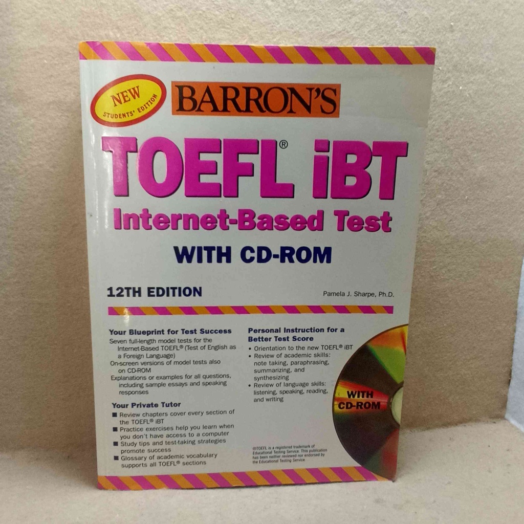 Jual Buku Toefl IBT Internet Based Test - Barrons - 12th Edition ...