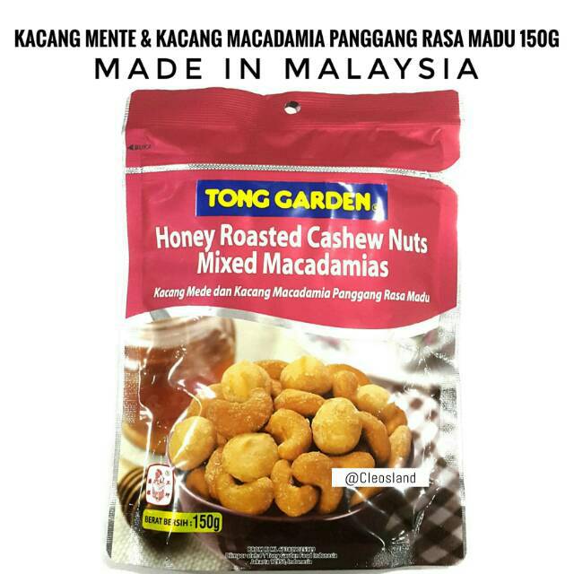 Jual Kacang Tong Garden Honey Roasted Cashew Nuts Mixed Macadamias 150g