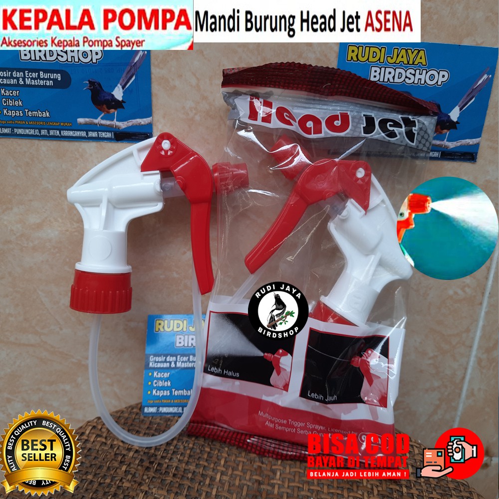 Jual Kepala Semprotan Head Jet Sprayer Asena Pompa Mandi Burung Kucing