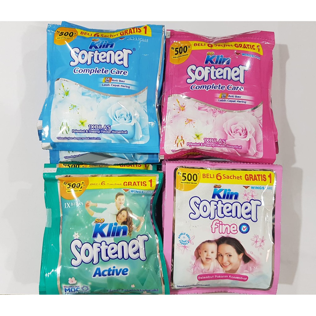 Jual So Klin Softener 14ml Isi 6sachet/Pewangi/Pelembut Pakaian ...
