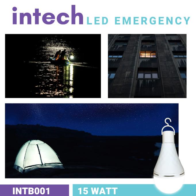 Jual Intech Emergency Bohlam LED Paket Beli 2 Gratis 1 15 Watt Putih ...