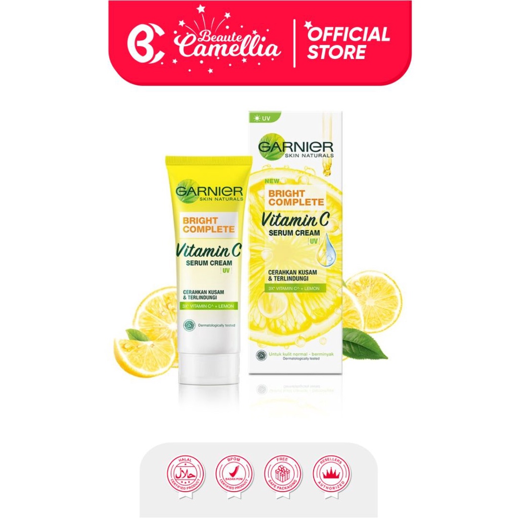 Jual Garnier Bright Complete Vitamin C Serum Cream UV 3X Vitamin C