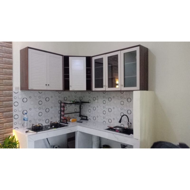 Jual kitchen set atas 3 pintu jalusi minamlis | Shopee Indonesia