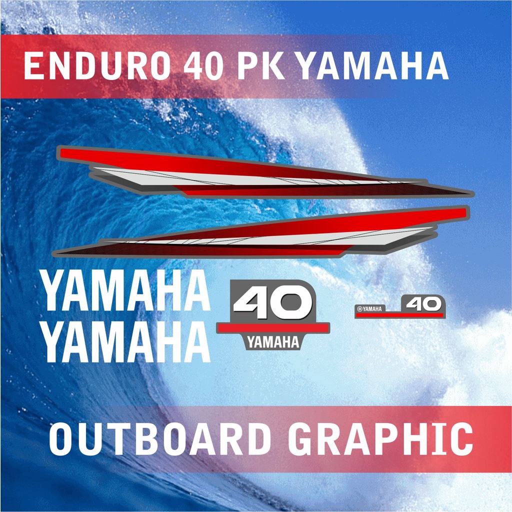 Jual STICKER STRIPING MESIN TEMPEL ENDURO 40 PK - STICKER SET ENDURO ...