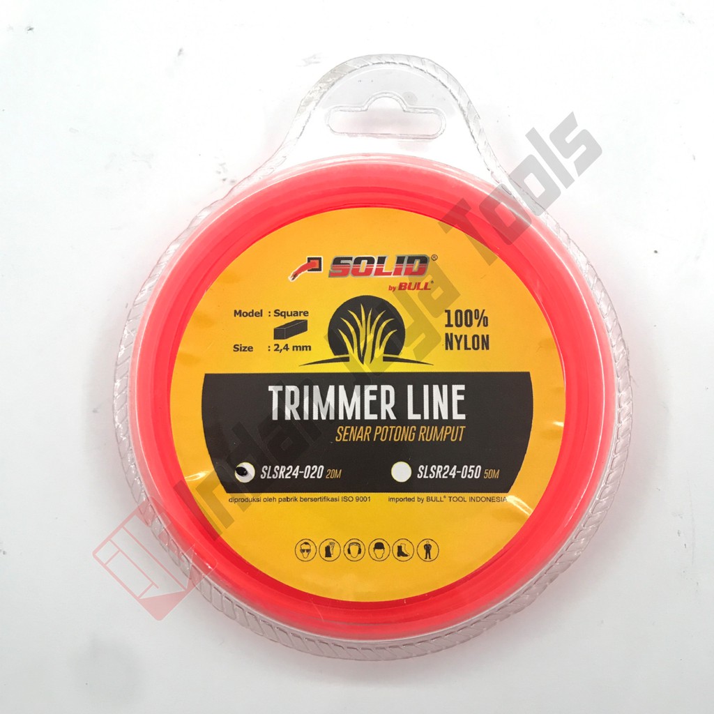 Jual SOLID Trimmer Line Nylon 20 Meter - Senar Mesin Potong Rumput ...