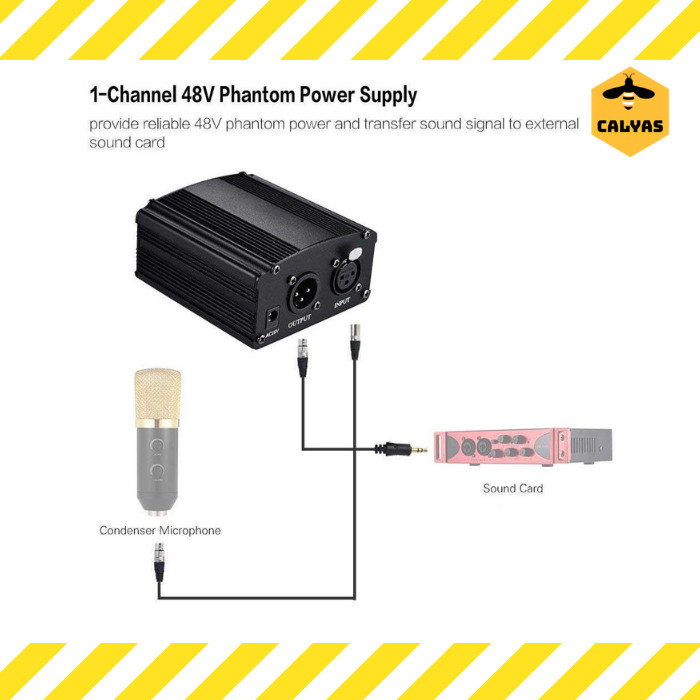 Jual Phantom Power Supply Microphone Condenser 1 Channel 48V RUP48V