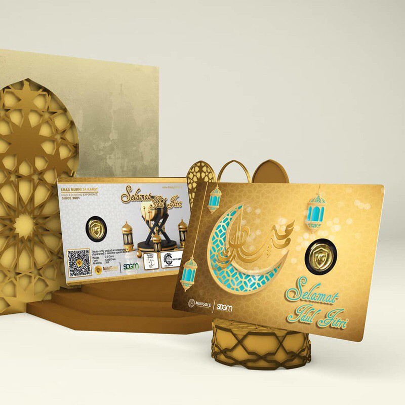 minigold Idul fitri gift series 0025 dan 005 gm