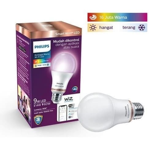 Jual PHILIPS Smart WiFi LED 9W - 16 Juta Warna dan Tunable White A60 ...