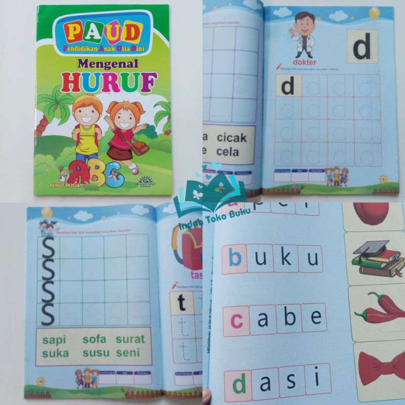 Jual CA- Buku TK PAUD Menulis Angka Huruf Menarik Garis Membaca ...