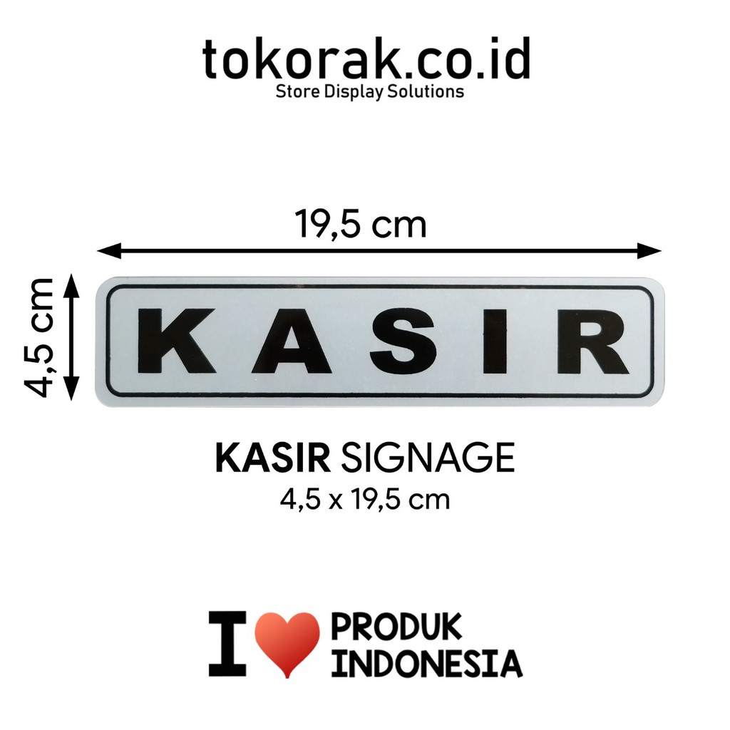 Jual Signage Kasir 45x195cm Simbol Logo Peringatan Cashier Shopee Indonesia 8781