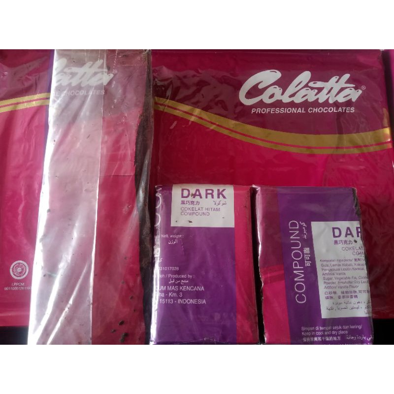 Jual COLATTA DARK COMPOUND 5KG REPACK 1KG & 500GR | Shopee Indonesia
