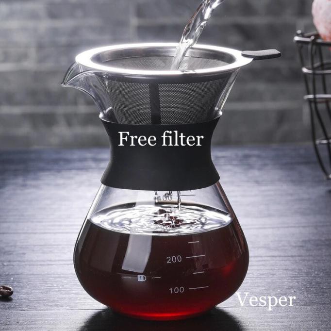 Jual Chemex coffee maker pour over / coffee pot 400ml / kopi server v60 Shopee Indonesia