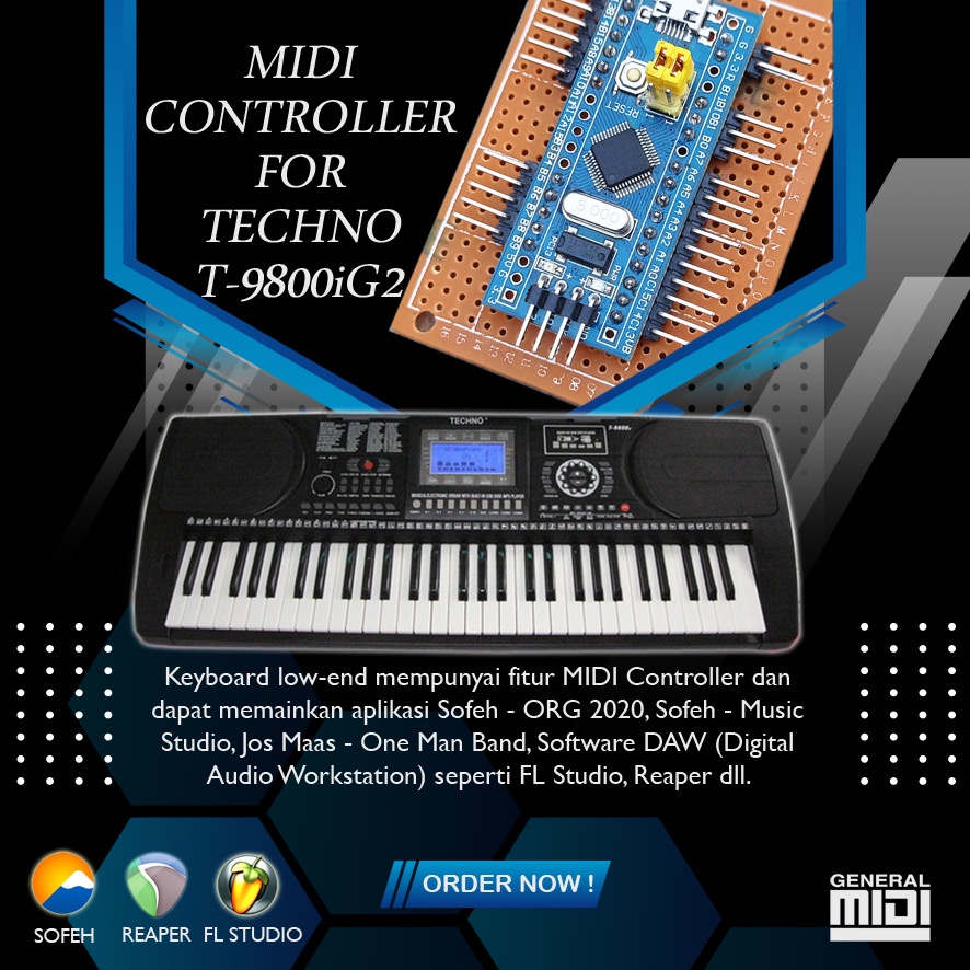 Jual Modul MIDI Controller Techno T-9800 | Shopee Indonesia
