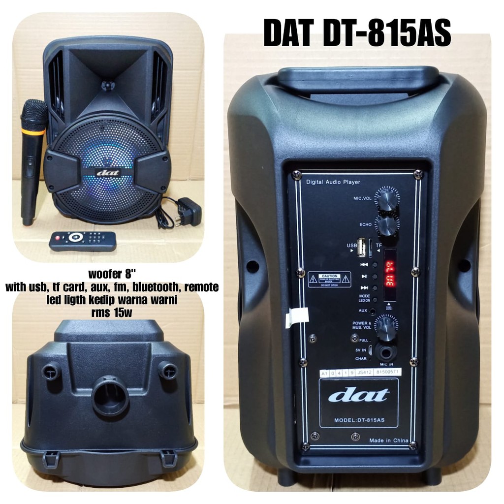 Jual Speaker Aktif Portable 8 Inch Dat Dt 815as Meeting Wireless Mic 8