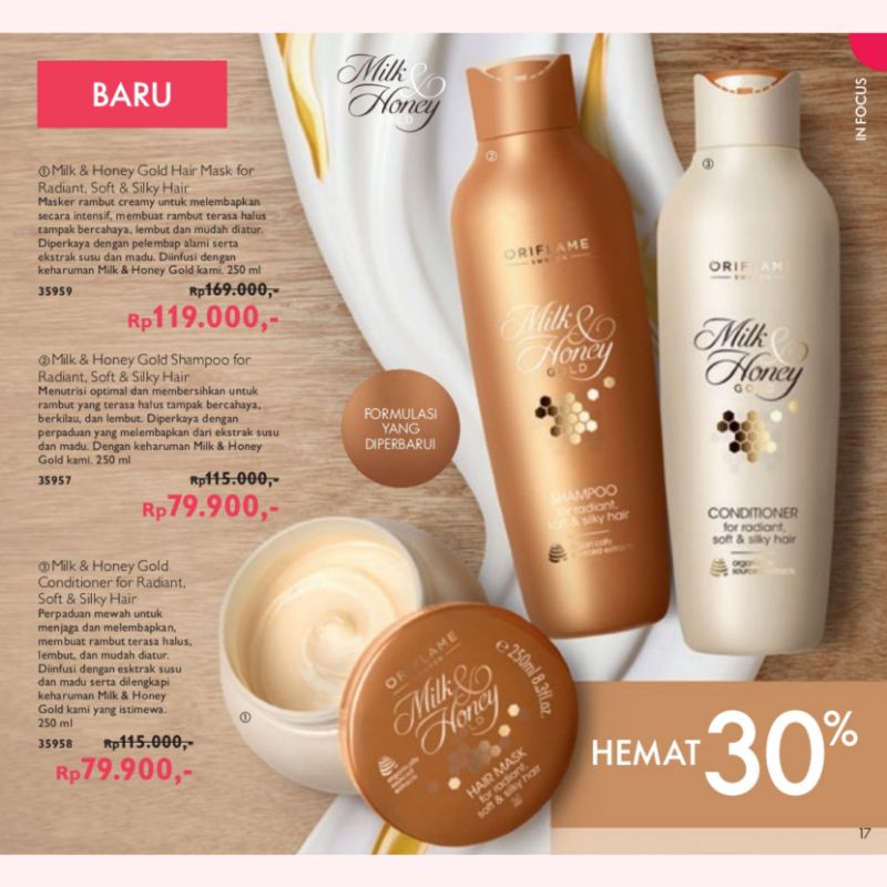 Jual shampoo conditioner masker milk and honey gold | Shopee Indonesia