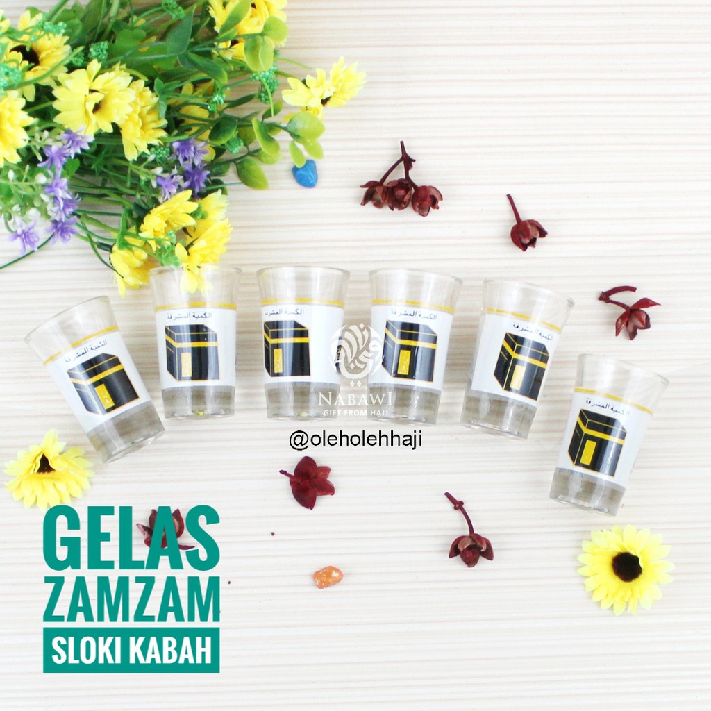 Jual Gelas Sloki Air Zam Zam Gambar Kabah Isi 6 Pcstempat Minumoleh Oleh Haji Dan Umroh 0061