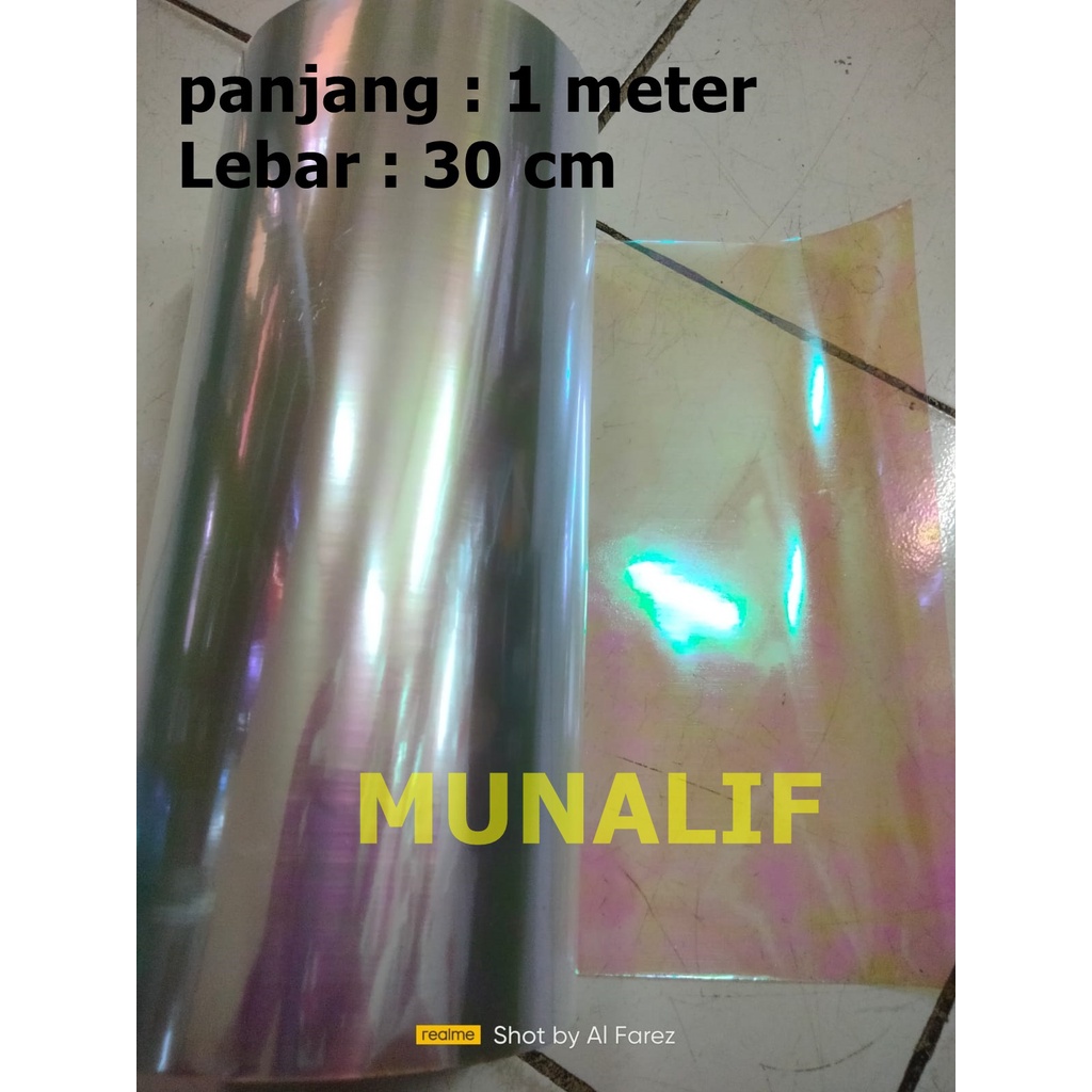 Jual Stiker Skotlet Hybrid Pelangi Transparan Lampu Motor Ukuran 1