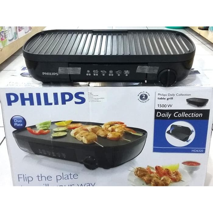 Jual PHILIPS Table Grill HD6320 Pemanggang Listrik HD 6320 Shopee Indonesia