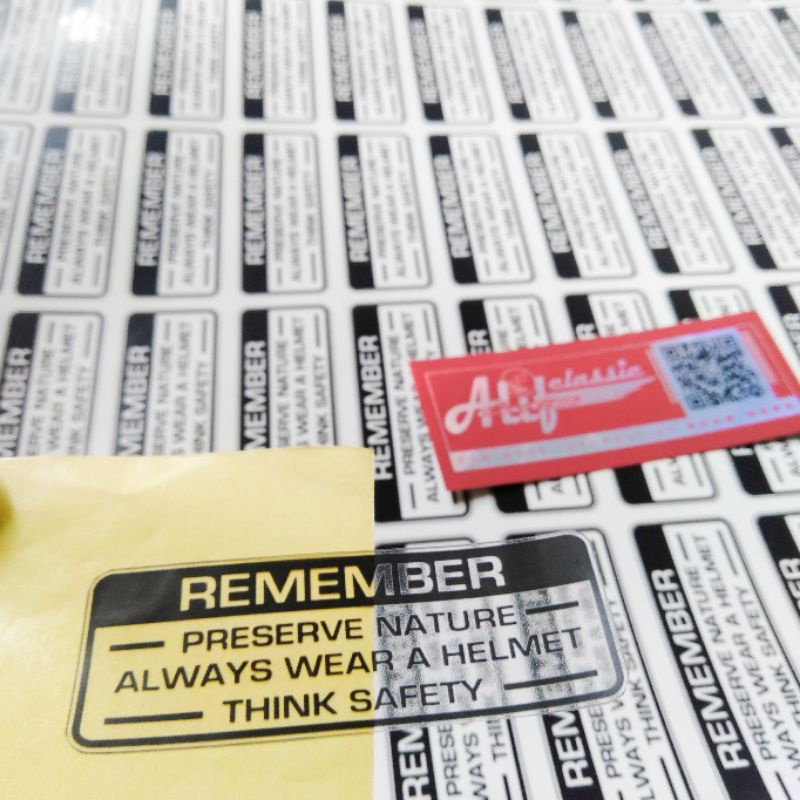 Jual stiker remember sticker detail remember BLACK/WHITE Sticker Decal ...