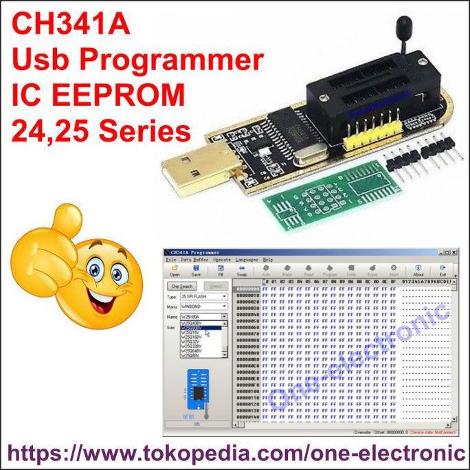 Jual CH341A -24 25 SERIES EEPROM FLASH BIOS USB PROGRAMMER with ...