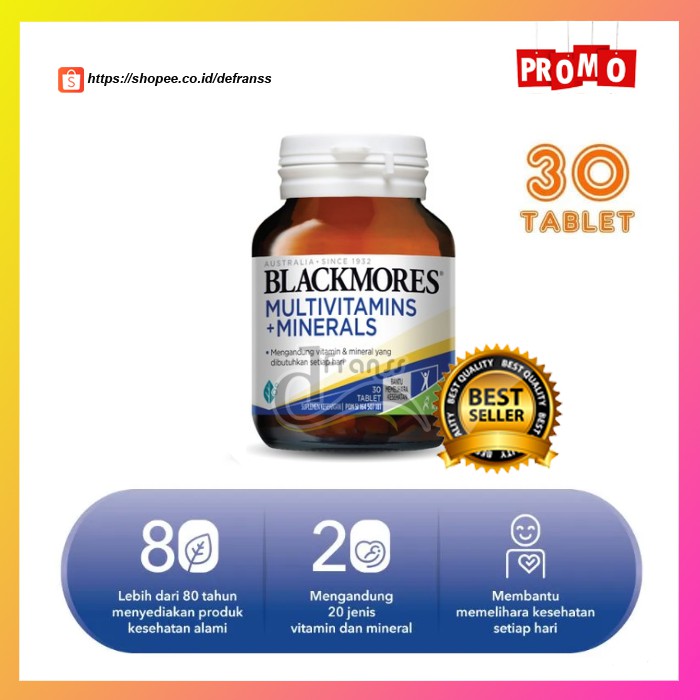 Jual Blackmores Multivitamins Minerals 30 Tab Blackmore Multivitamin