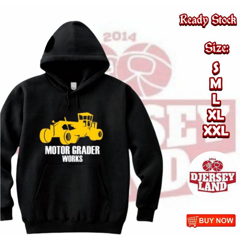 Jual HOODIE JUMPER MOTOR GRADER KEREN BAHAN COTTON FLEECE TEBAL