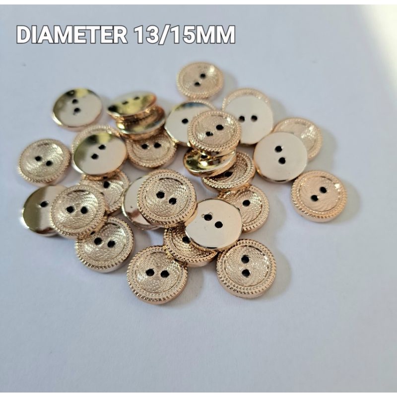 Jual Kancing baju motif model datar bintik diameter 13 mm 100/400 ...