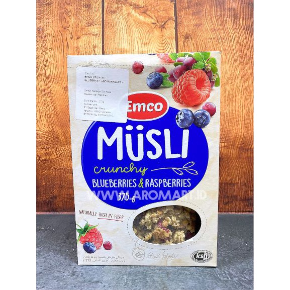 Jual Emco Muesli Crunchy Blueberries & Raspberries 375g Shopee Indonesia