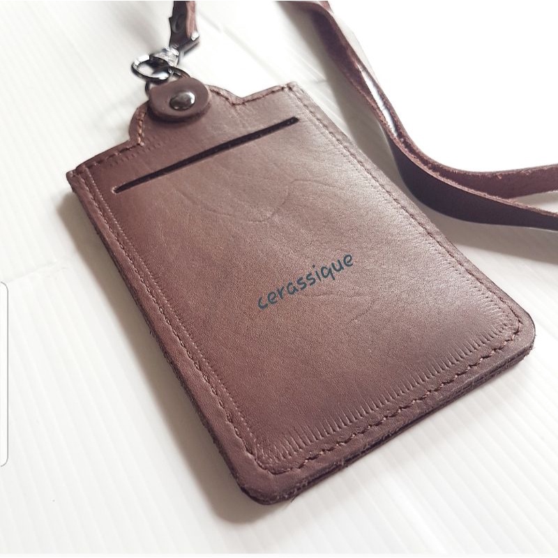Jual ID Card Holder kulit sapi/Name tag | Shopee Indonesia