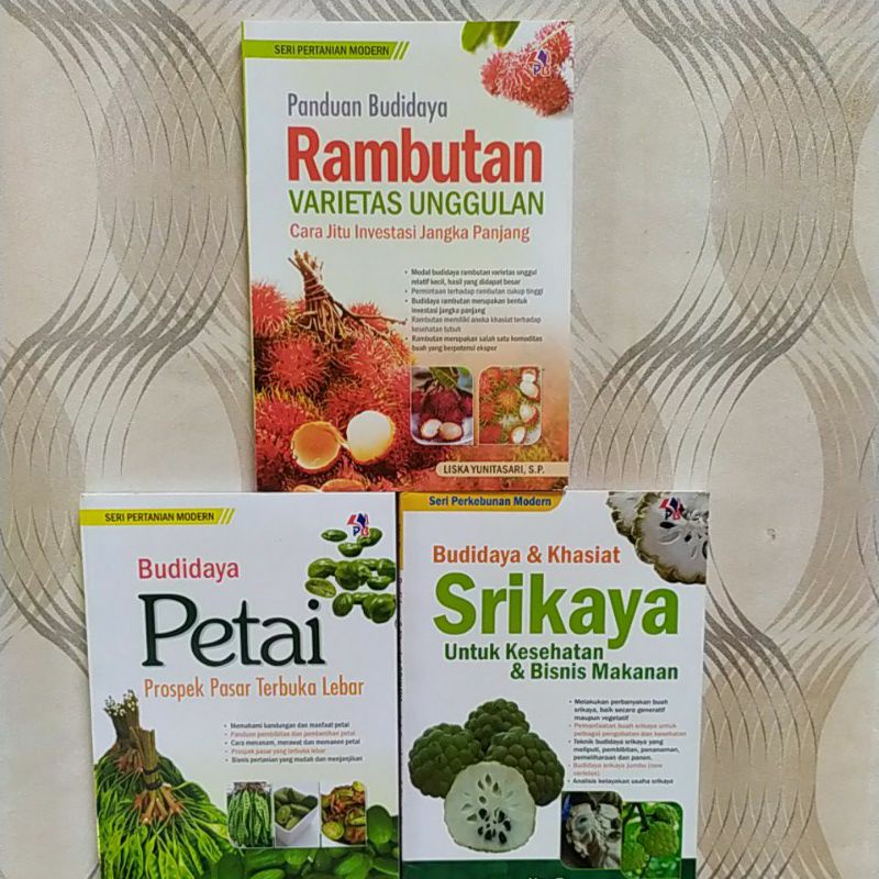 Jual Buku Pertanian // Budidaya // Rambutan // Petai // Nilam ...