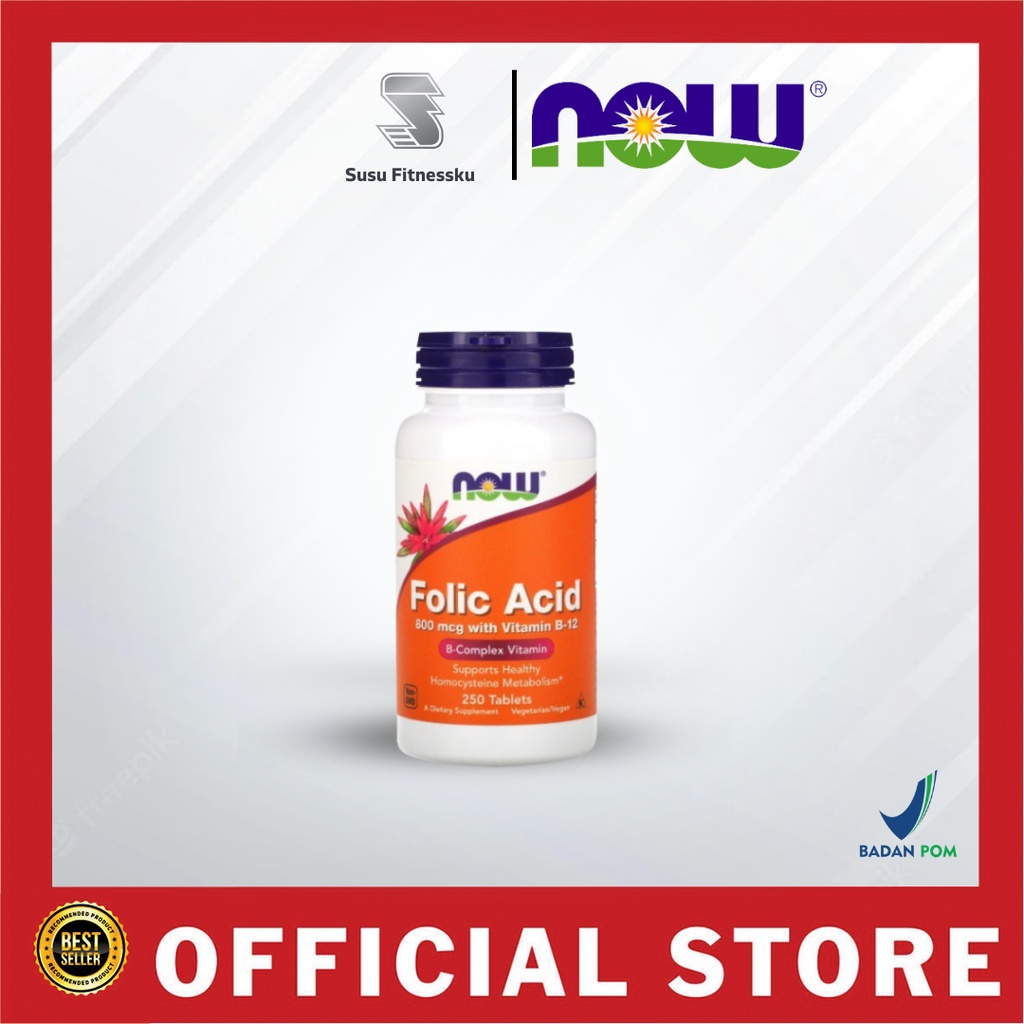 Jual Now Foods Folic Acid Mg With Vitamin B Mcg Tablet Asam Folat Shopee Indonesia