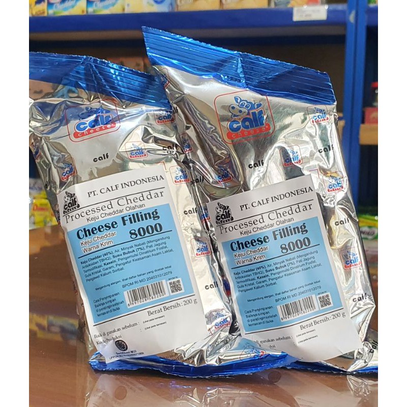 Jual Calf Cheese Filling 8000 Keju Cheddar Krim 200Gr (Expired 2023