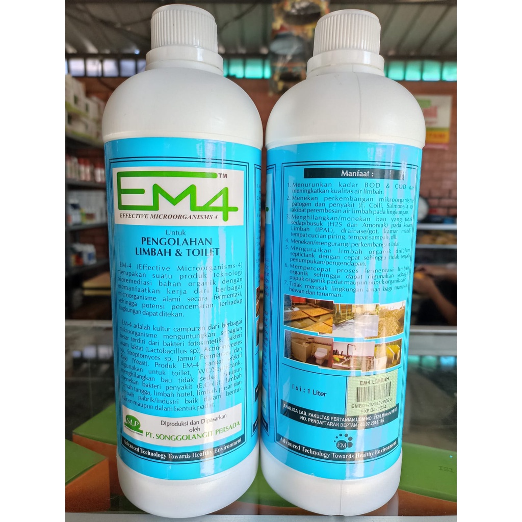 Jual EM4 Pengolahan Limbah dan Toilet WC Effective Micro Organisme 1L ...