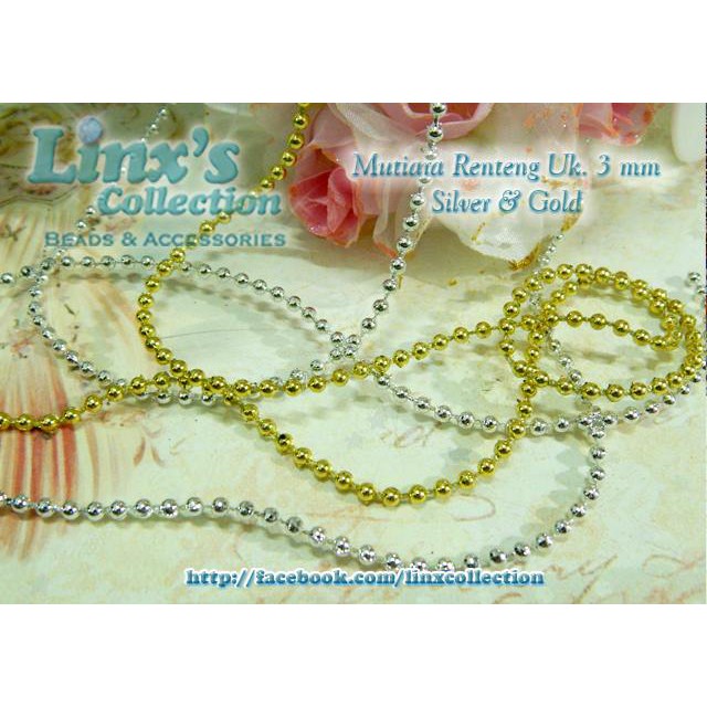 Jual Mutiara Renteng Silver & Gold 3 mm | Shopee Indonesia