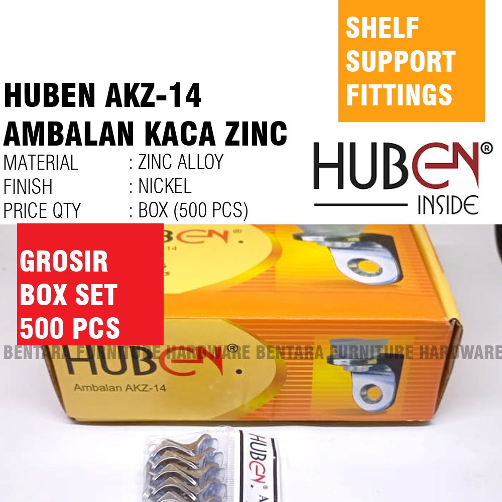 Jual (GROSIR) HUBEN AKZ-14 FITTING AMBALAN KACA ZINC TEBAL - GLASS ...