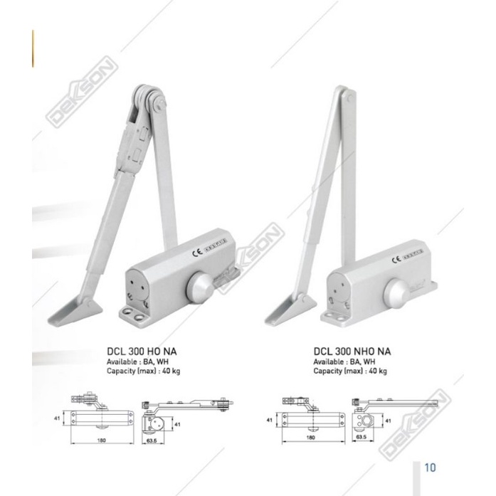 Jual Door Closer Dekkson DCL 300 HO Penahan Pintu 90 Derajat dan Penutup Pintu Otomatis Dekson